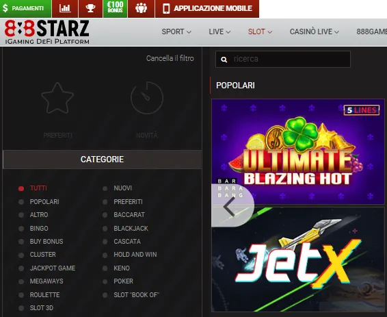 888starz casino slots