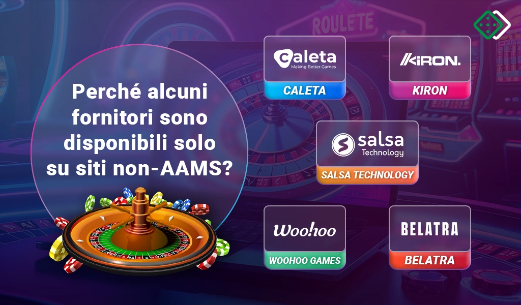 Fornitori di software disponibili solo su siti non-AAMS